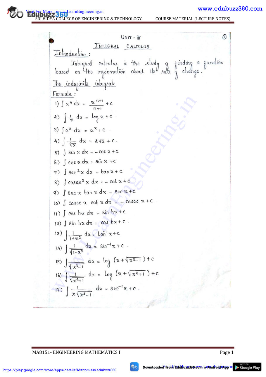 Engineering Mathematics I Lecture Notes — page 108