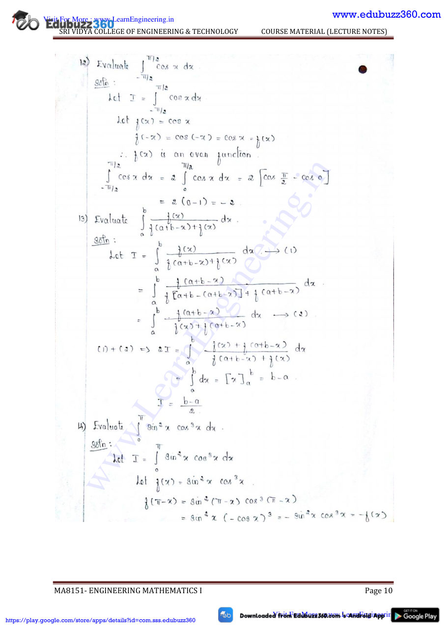 Engineering Mathematics I Lecture Notes — page 117