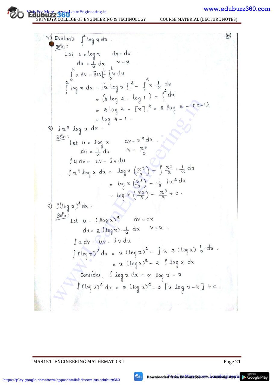 Engineering Mathematics I Lecture Notes — page 128