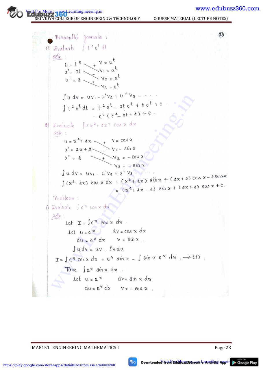 Engineering Mathematics I Lecture Notes — page 130
