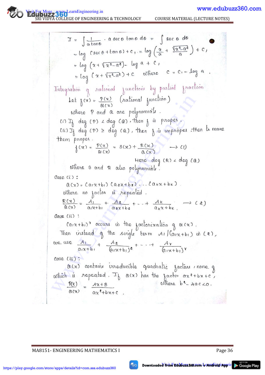 Engineering Mathematics I Lecture Notes — page 143