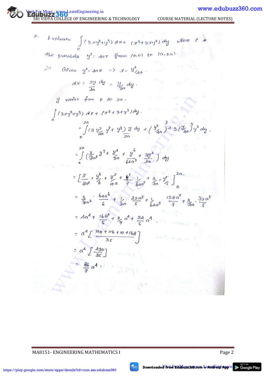 Engineering Mathematics I Lecture Notes — page 148