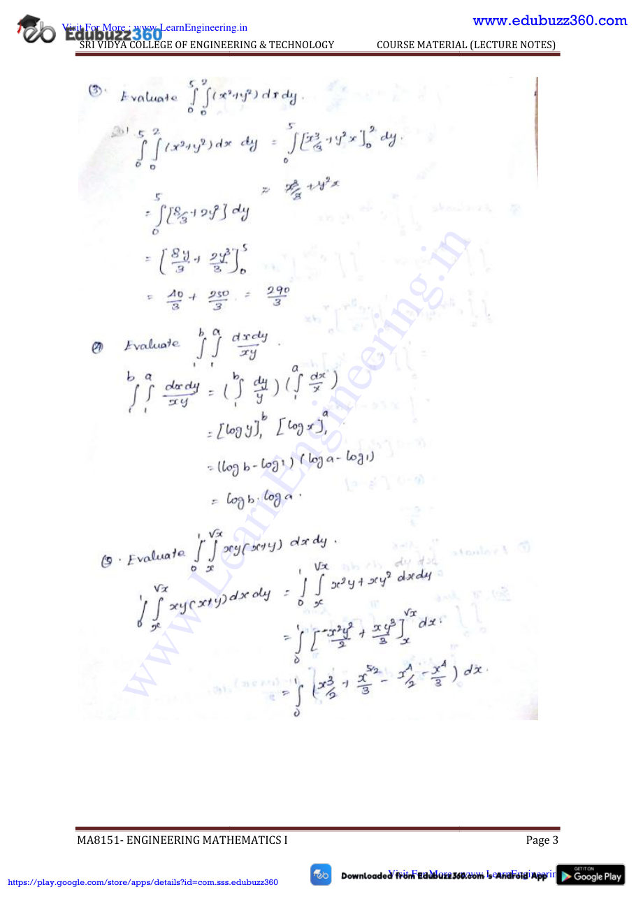 Engineering Mathematics I Lecture Notes — page 149
