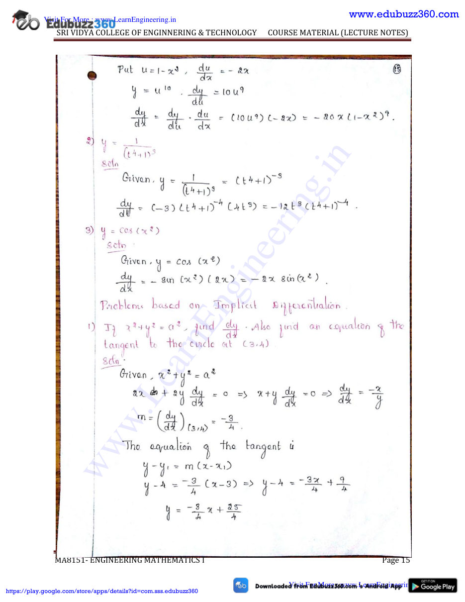 Engineering Mathematics I Lecture Notes — page 15