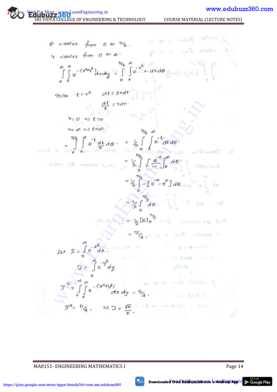 Engineering Mathematics I Lecture Notes — page 160