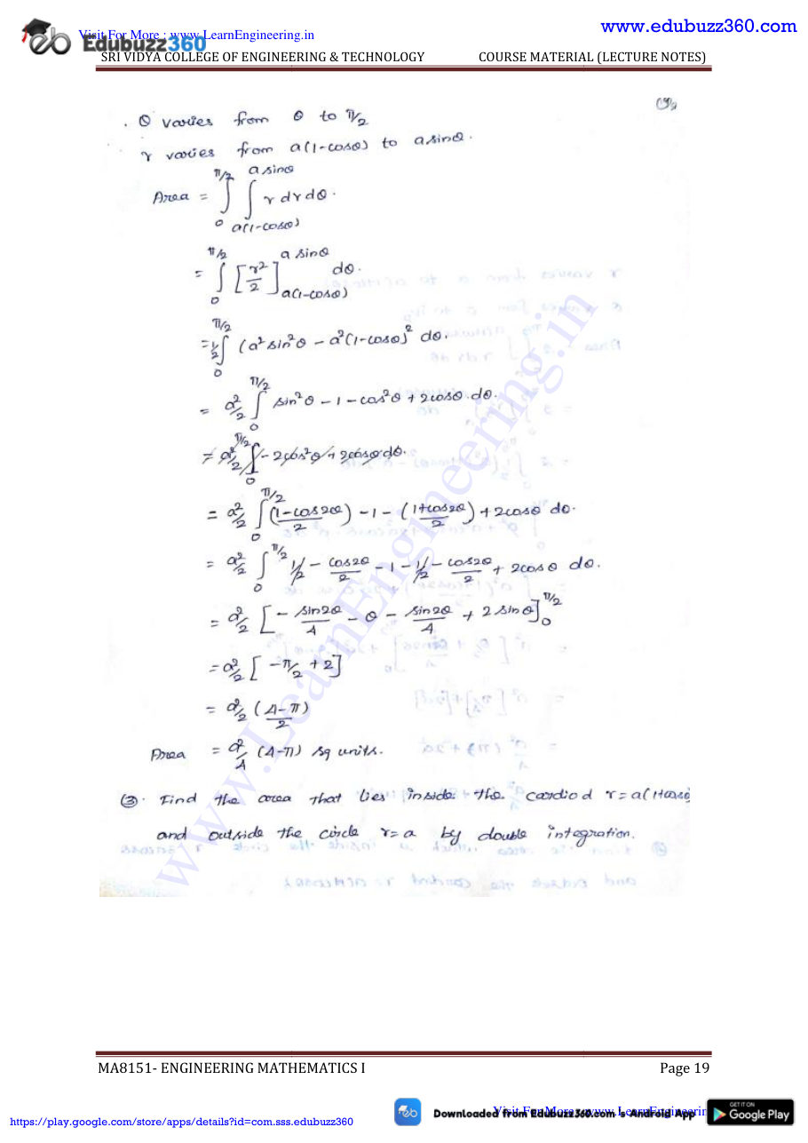 Engineering Mathematics I Lecture Notes — page 165