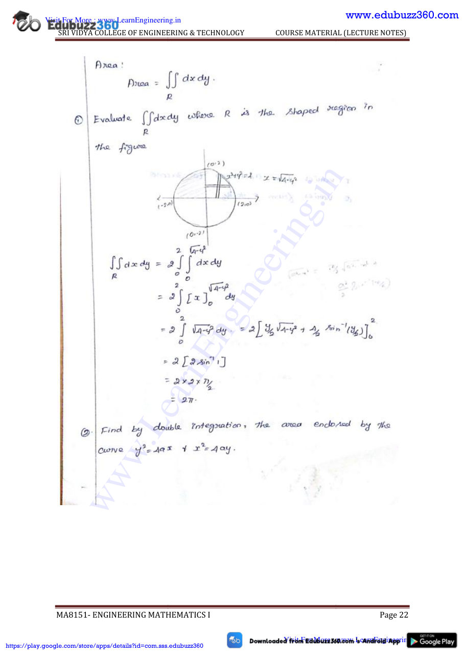 Engineering Mathematics I Lecture Notes — page 168