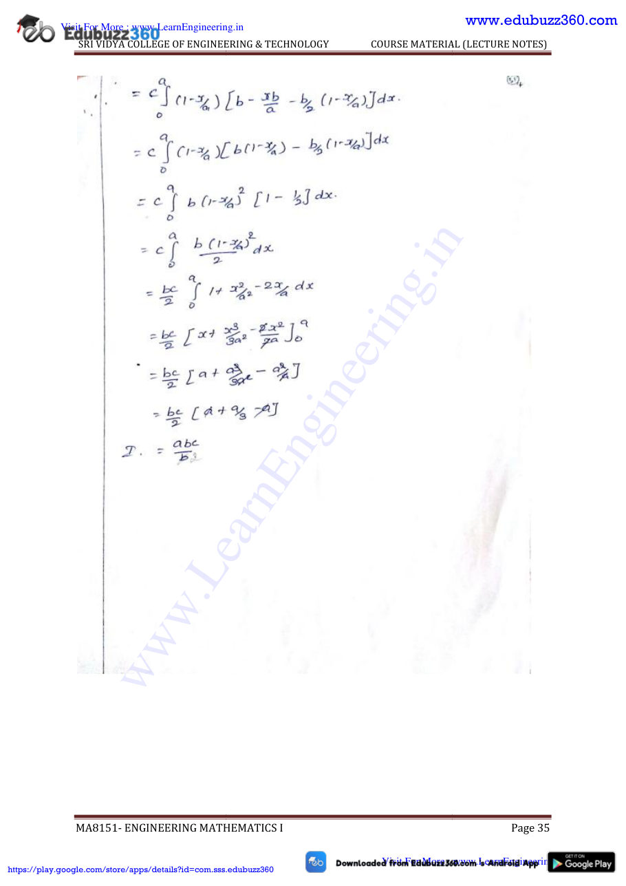 Engineering Mathematics I Lecture Notes — page 181
