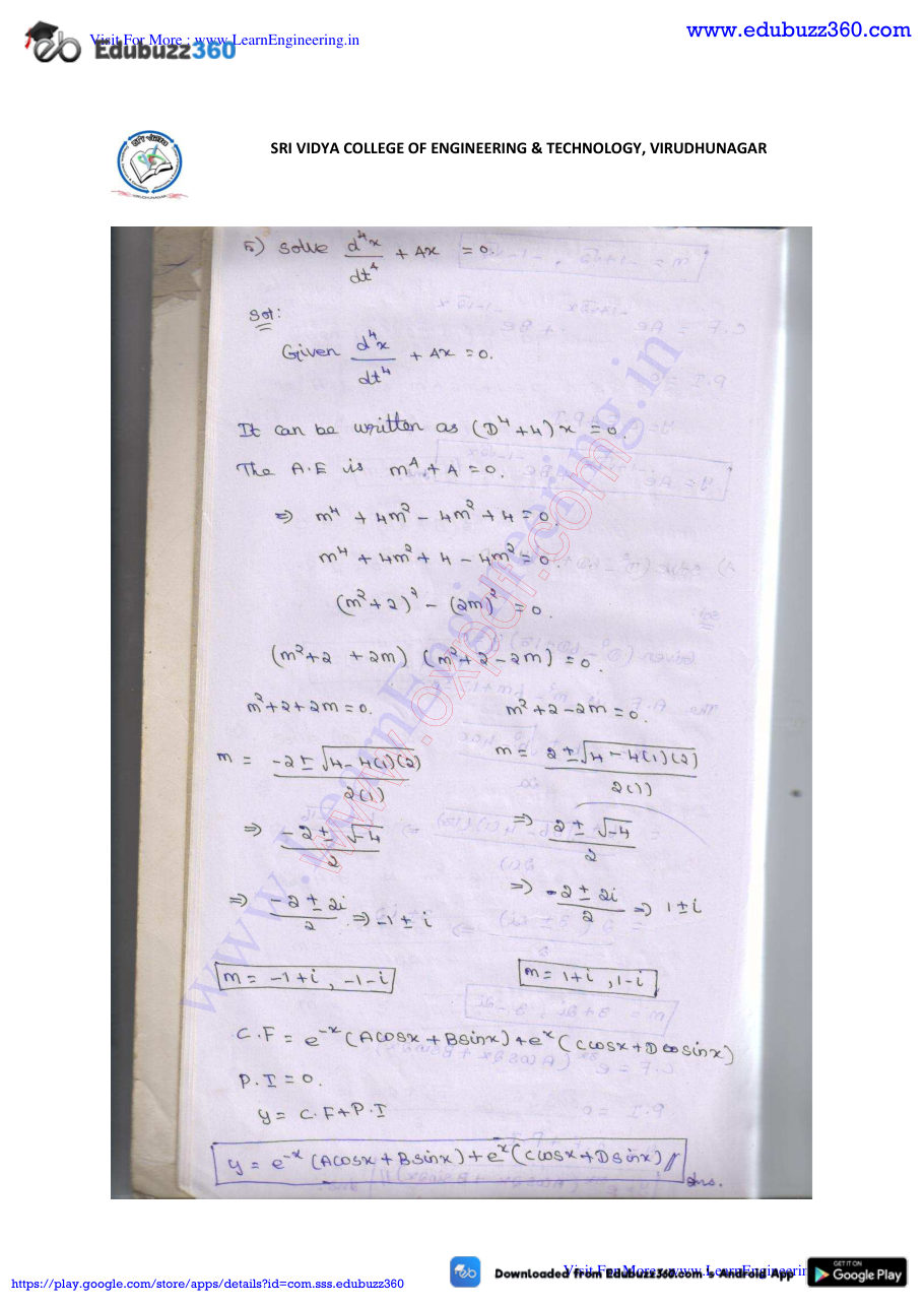 Engineering Mathematics I Lecture Notes — page 187