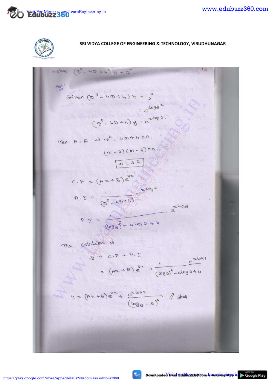 Engineering Mathematics I Lecture Notes — page 194