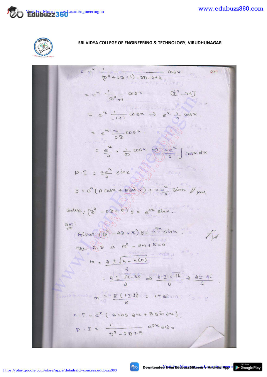 Engineering Mathematics I Lecture Notes — page 206