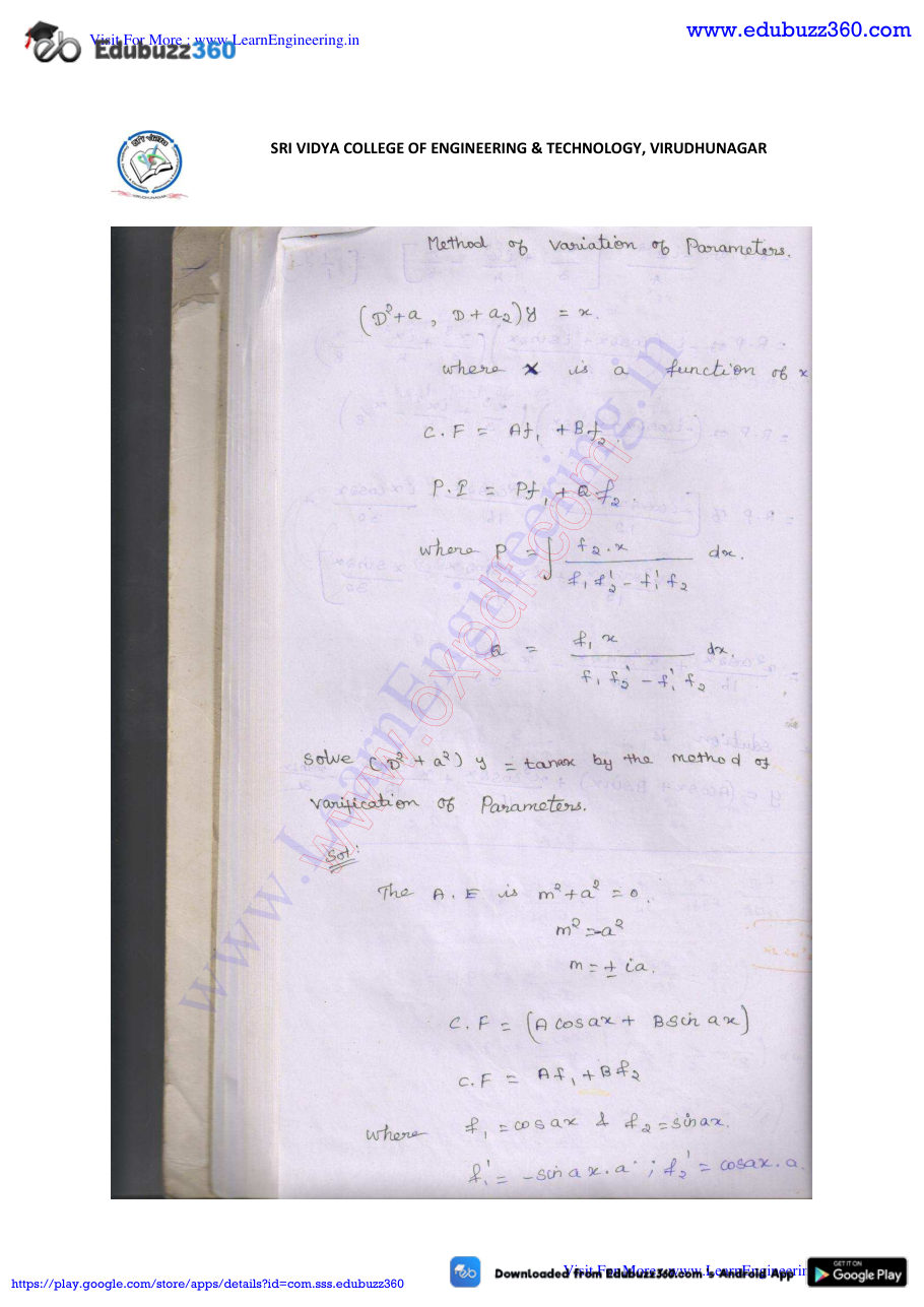 Engineering Mathematics I Lecture Notes — page 219