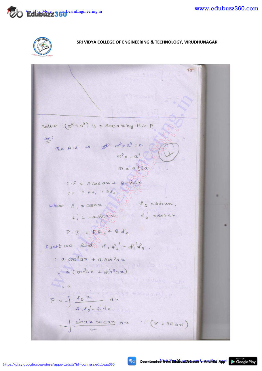 Engineering Mathematics I Lecture Notes — page 226