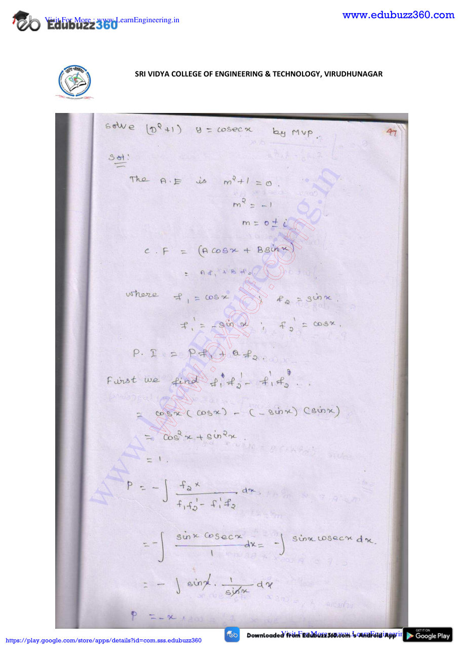 Engineering Mathematics I Lecture Notes — page 228