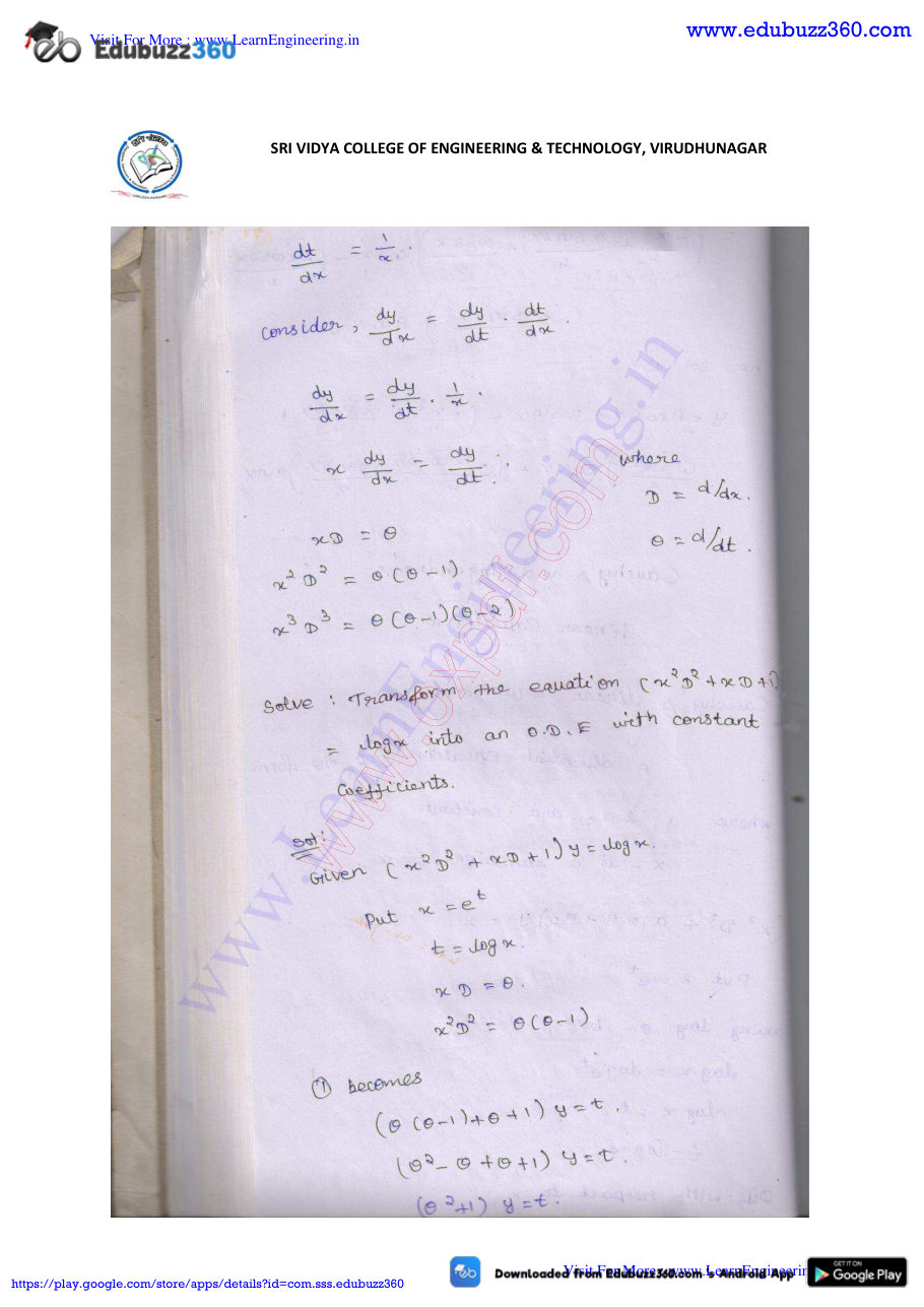 Engineering Mathematics I Lecture Notes — page 233