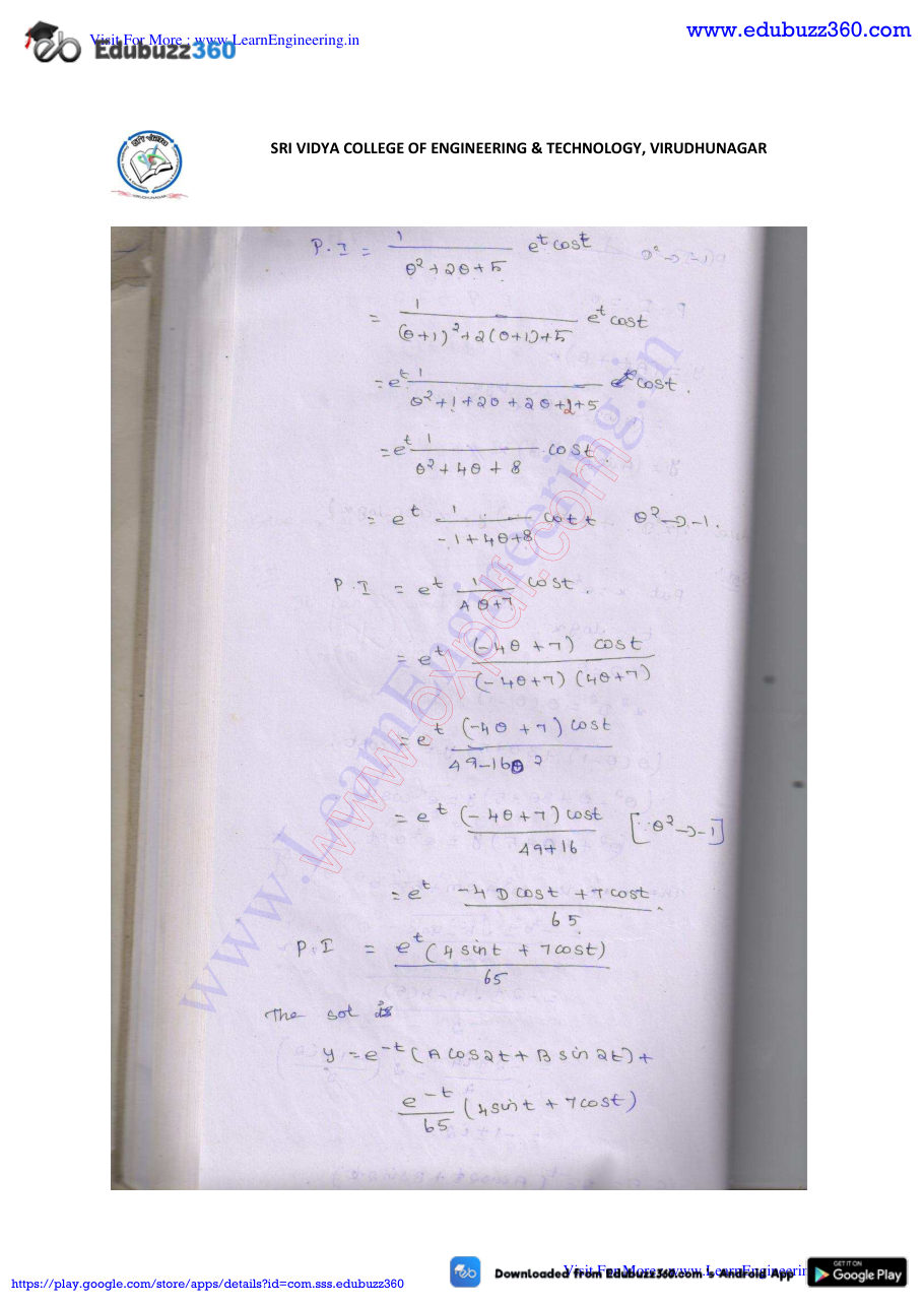 Engineering Mathematics I Lecture Notes — page 237
