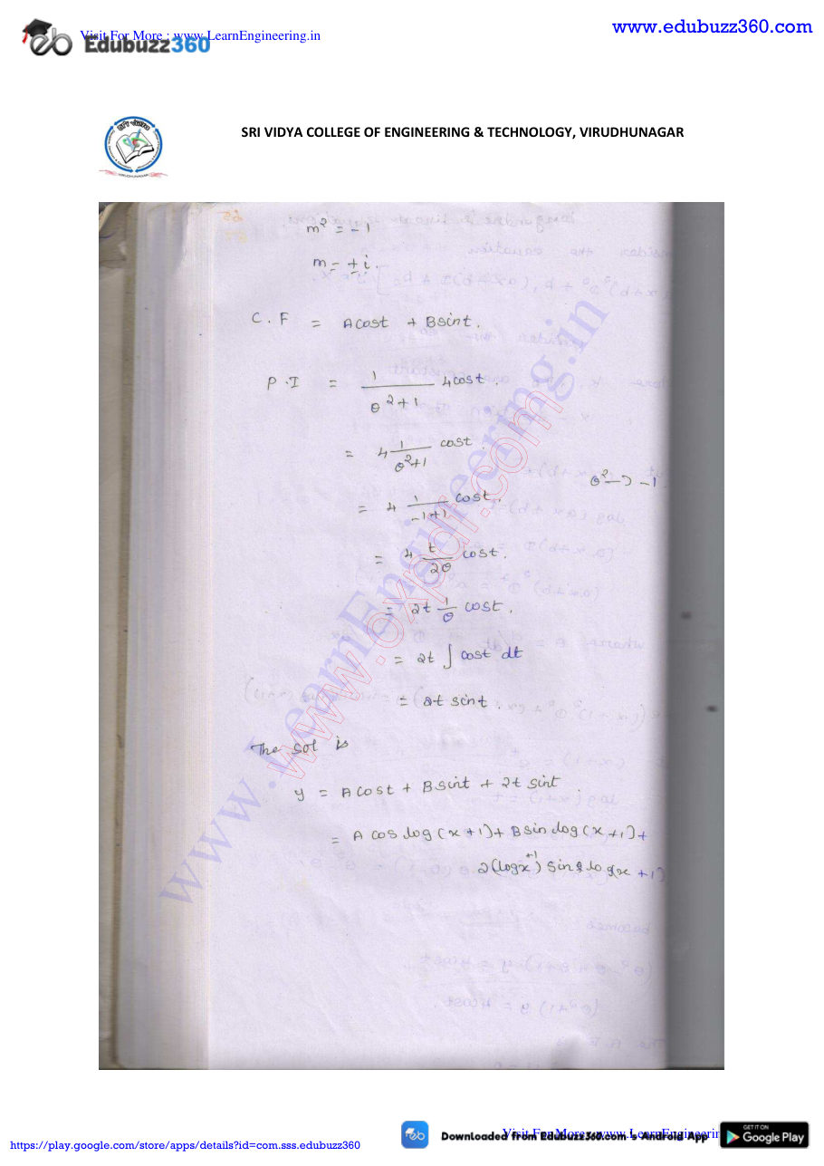 Engineering Mathematics I Lecture Notes — page 246