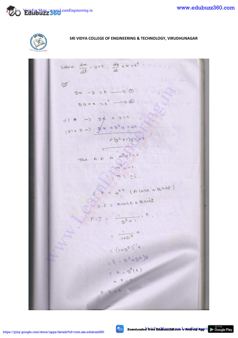 Engineering Mathematics I Lecture Notes — page 257