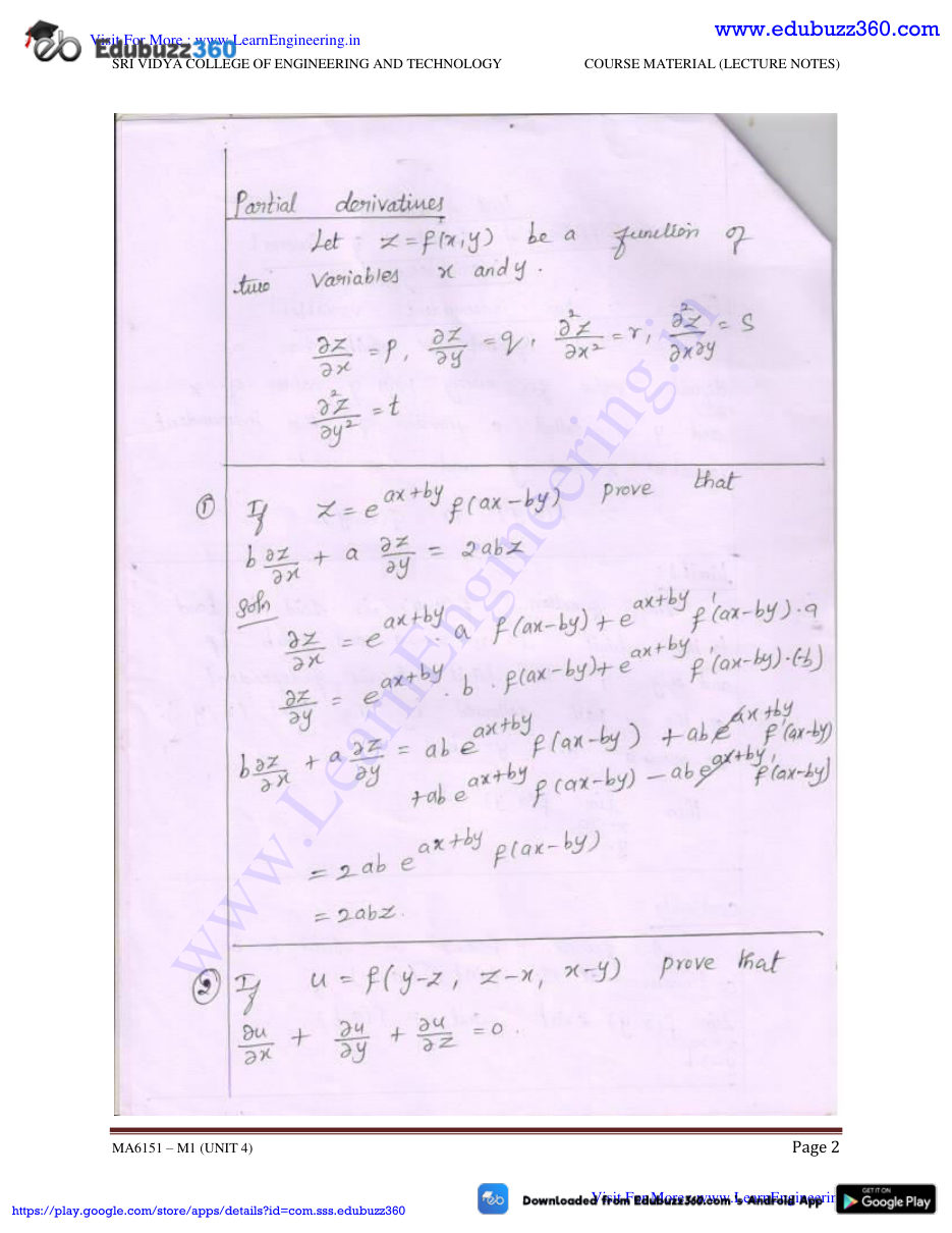 Engineering Mathematics I Lecture Notes — page 37