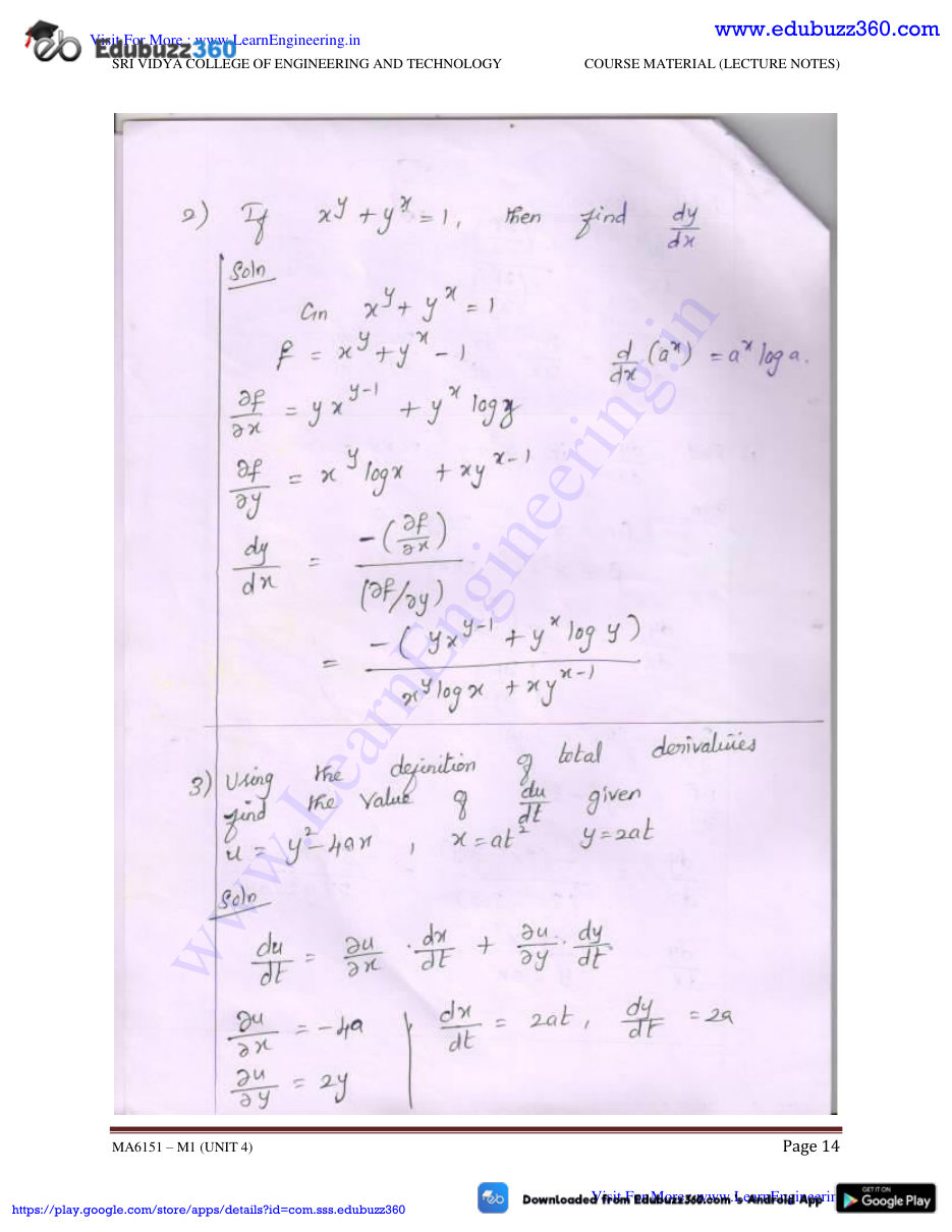 Engineering Mathematics I Lecture Notes — page 49