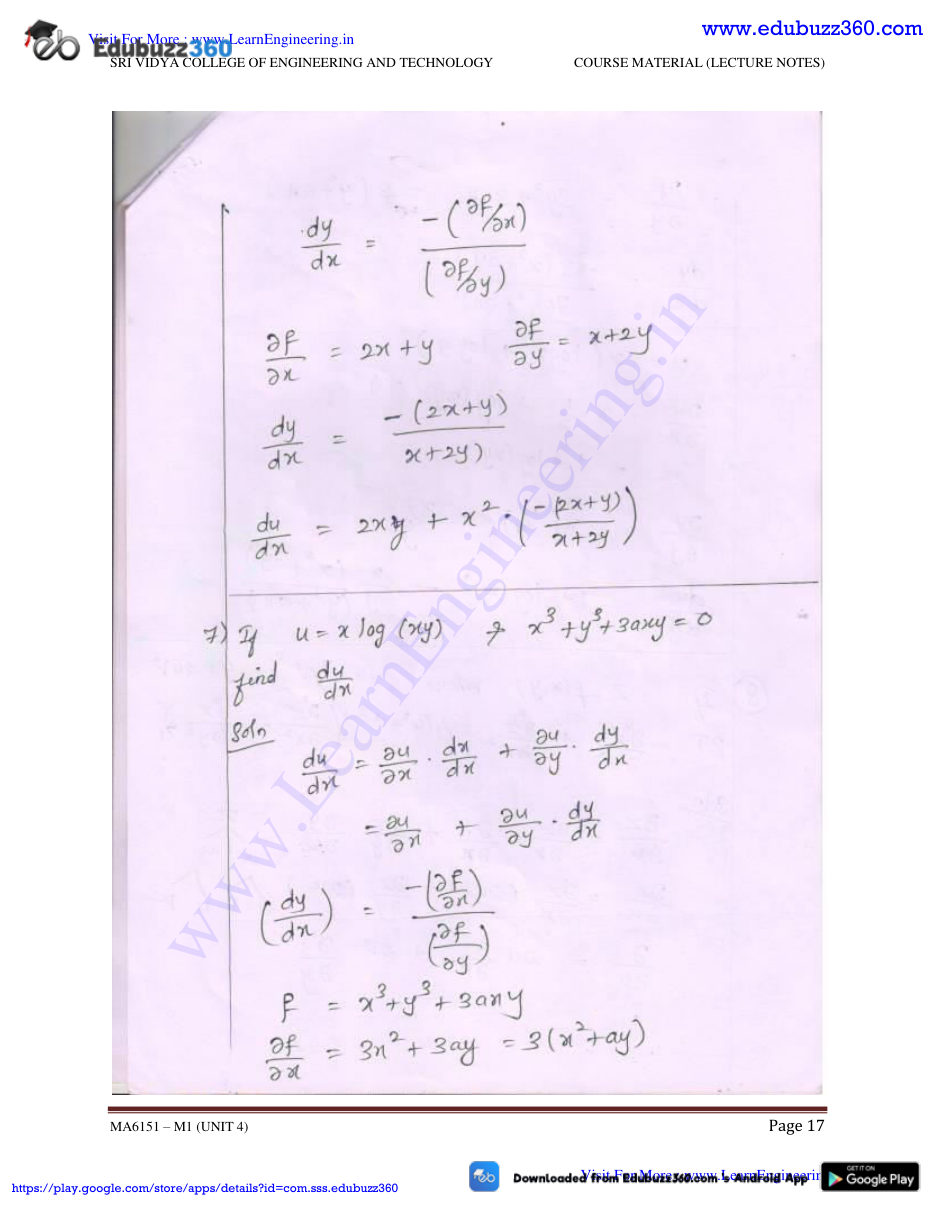 Engineering Mathematics I Lecture Notes — page 52