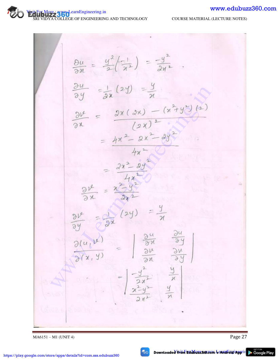 Engineering Mathematics I Lecture Notes — page 62