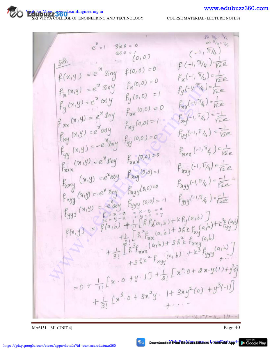 Engineering Mathematics I Lecture Notes — page 75