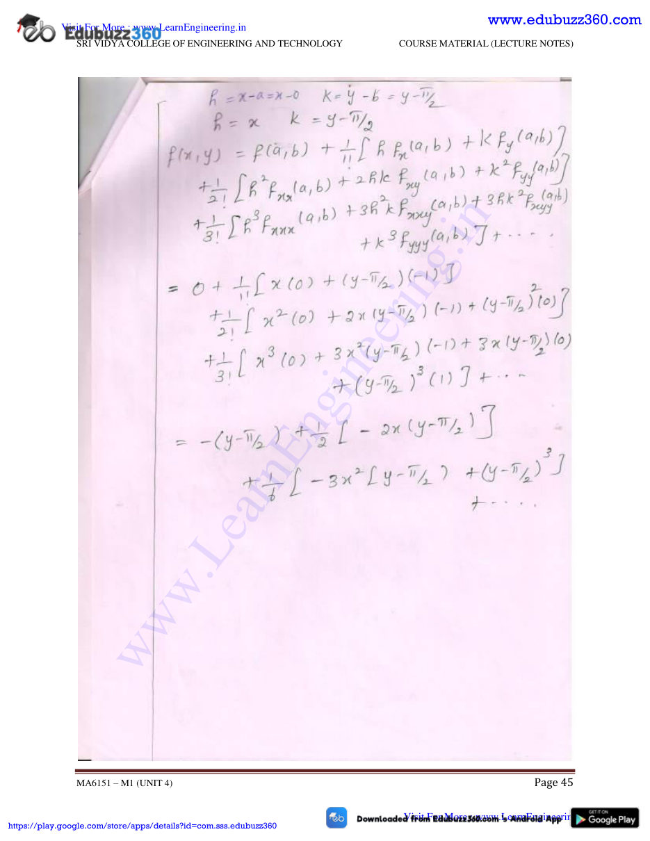 Engineering Mathematics I Lecture Notes — page 80