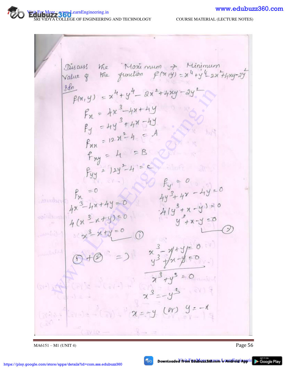 Engineering Mathematics I Lecture Notes — page 91