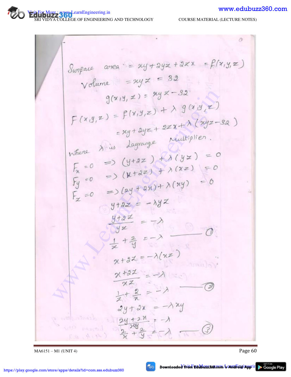 Engineering Mathematics I Lecture Notes — page 95