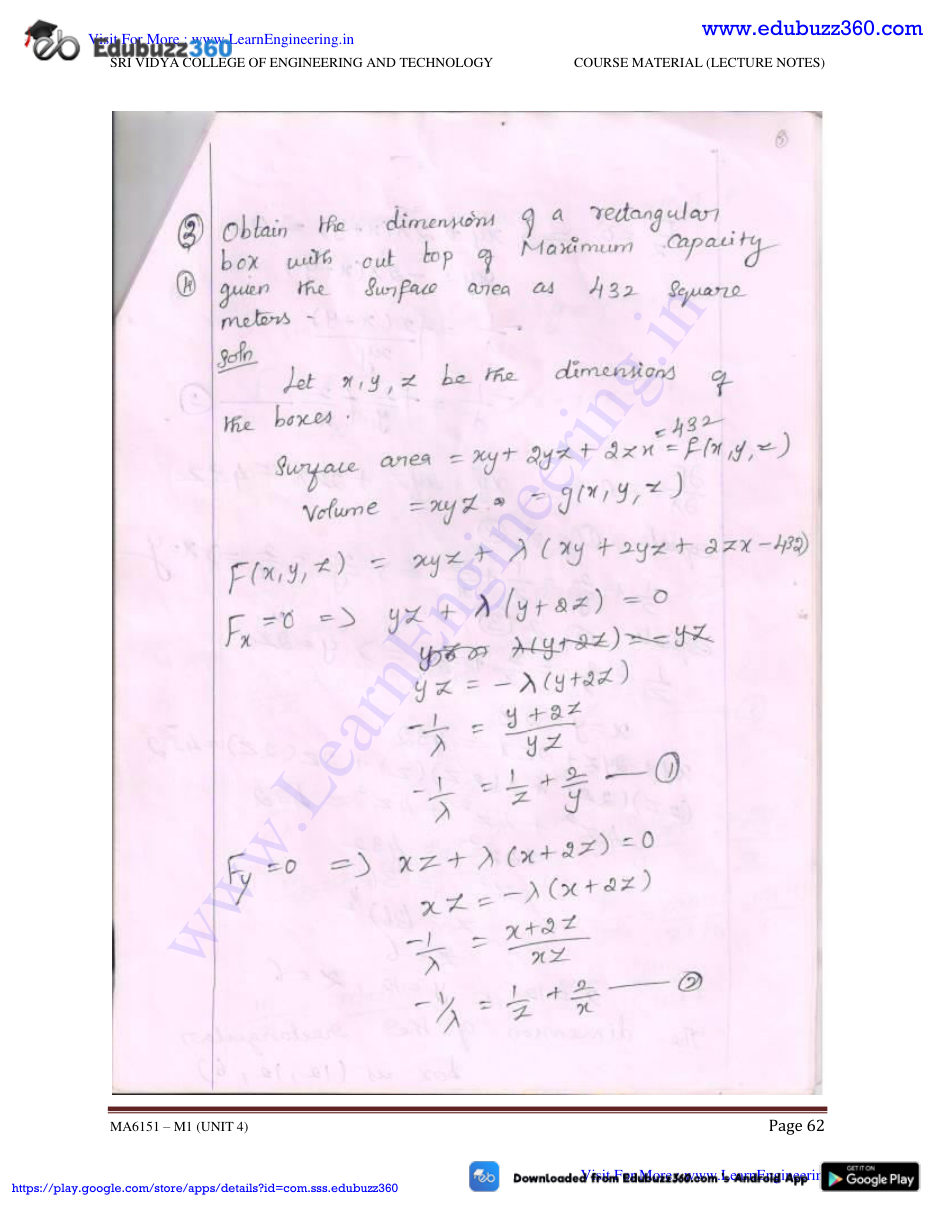 Engineering Mathematics I Lecture Notes — page 97