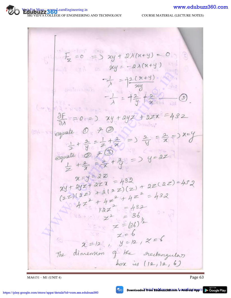 Engineering Mathematics I Lecture Notes — page 98