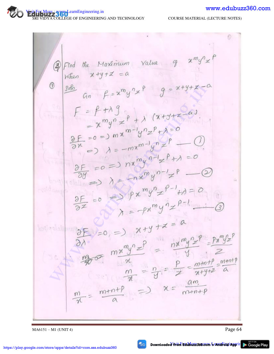 Engineering Mathematics I Lecture Notes — page 99