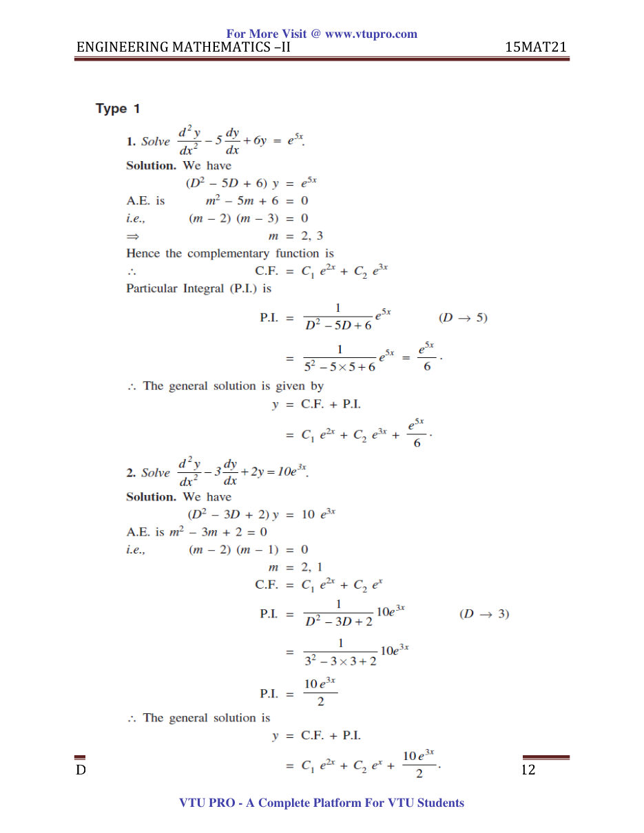 Engineering Mathematics II — page 12