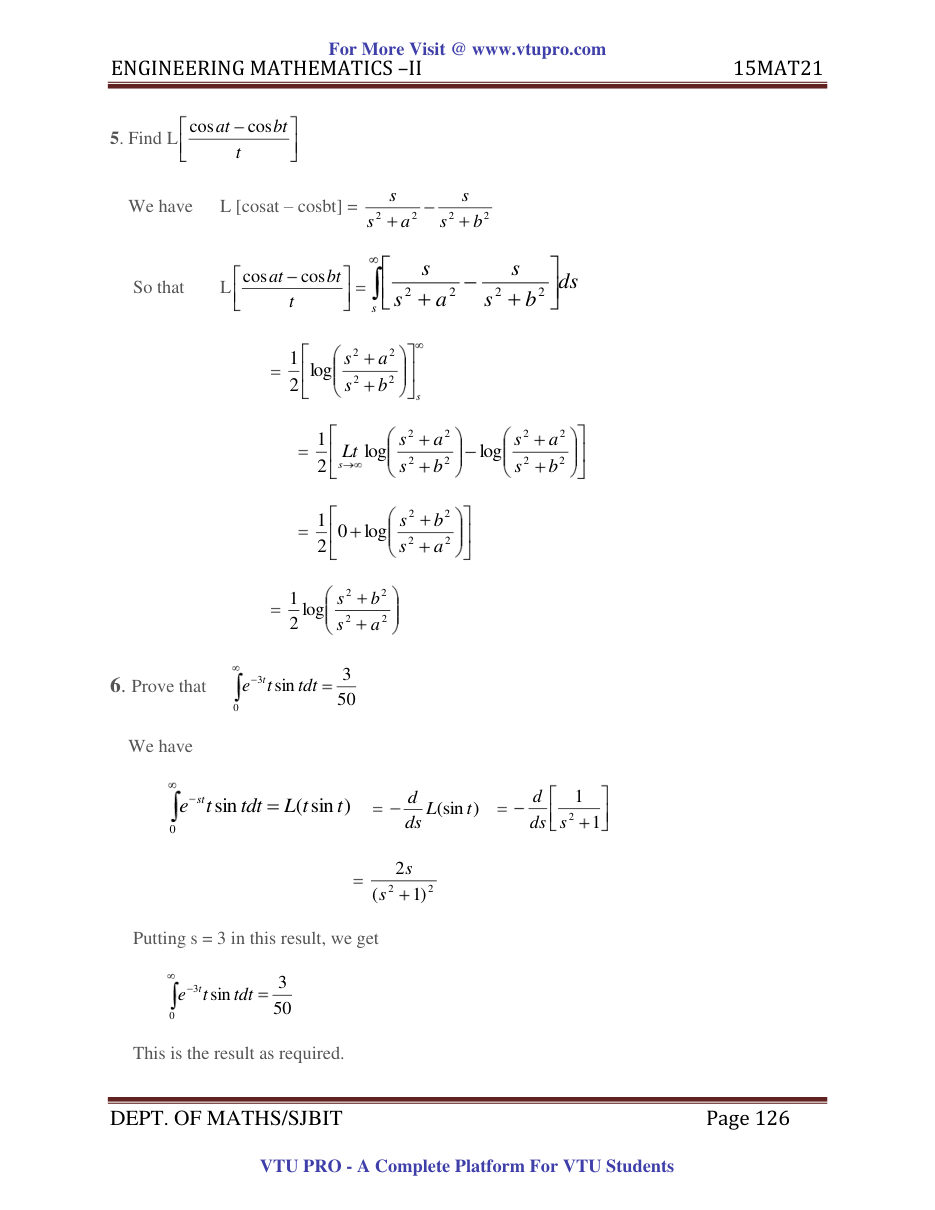Engineering Mathematics II — page 126