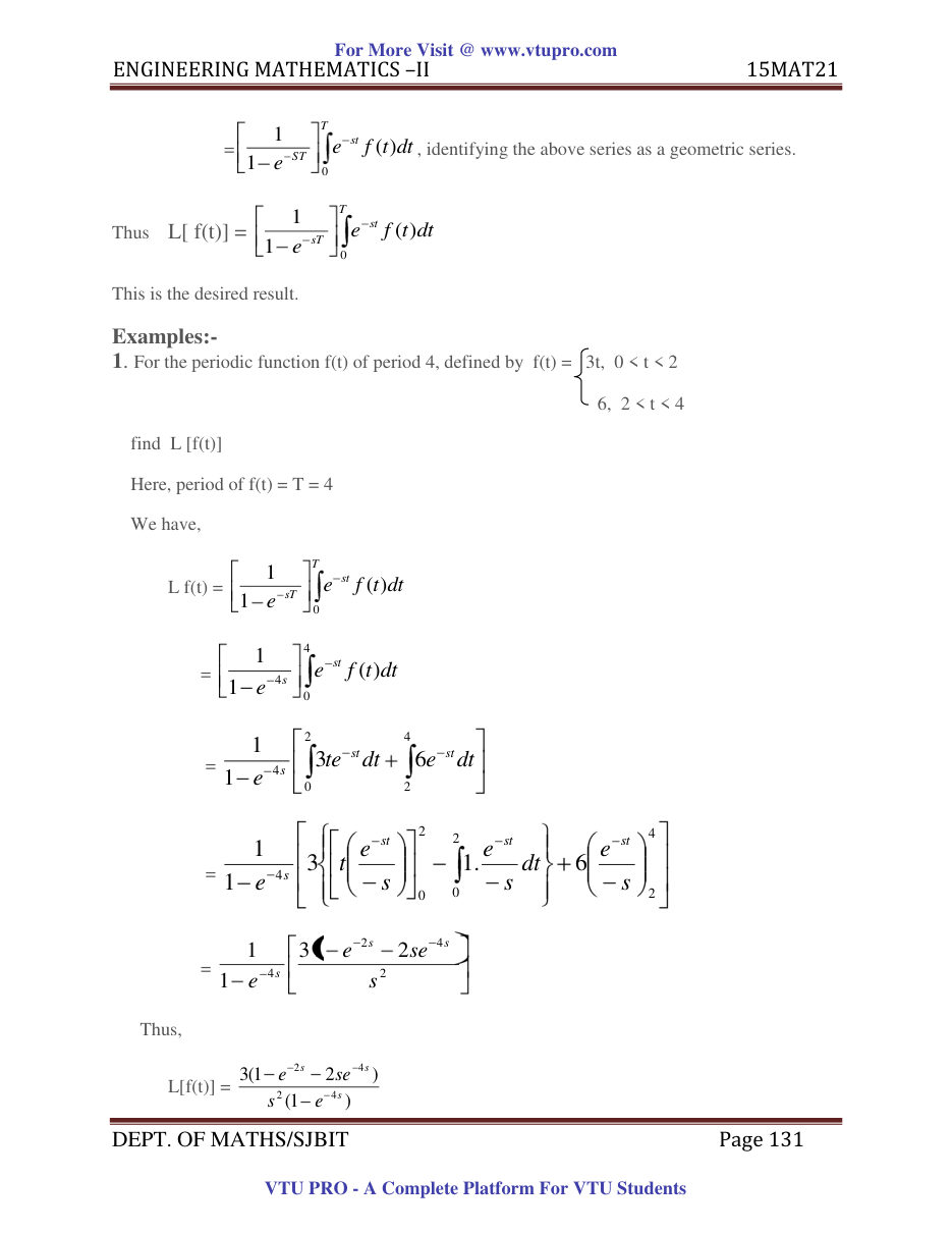 Engineering Mathematics II — page 131