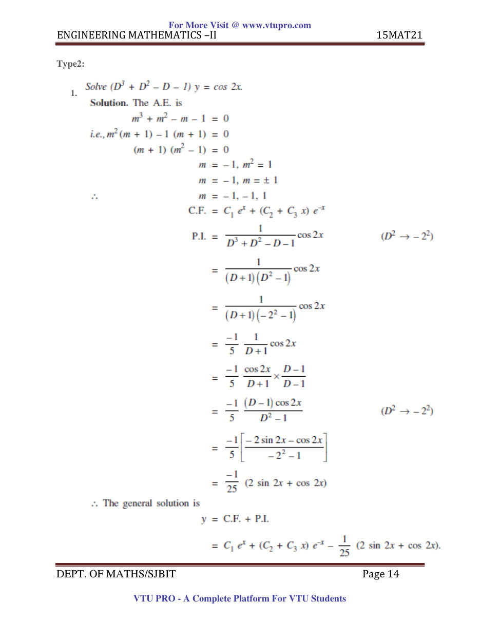 Engineering Mathematics II — page 14