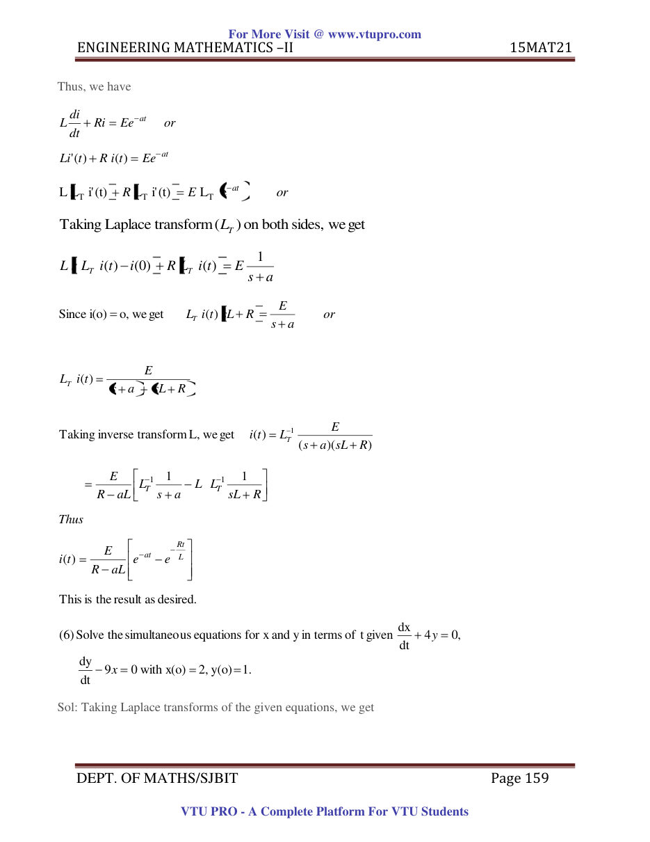 Engineering Mathematics II — page 159
