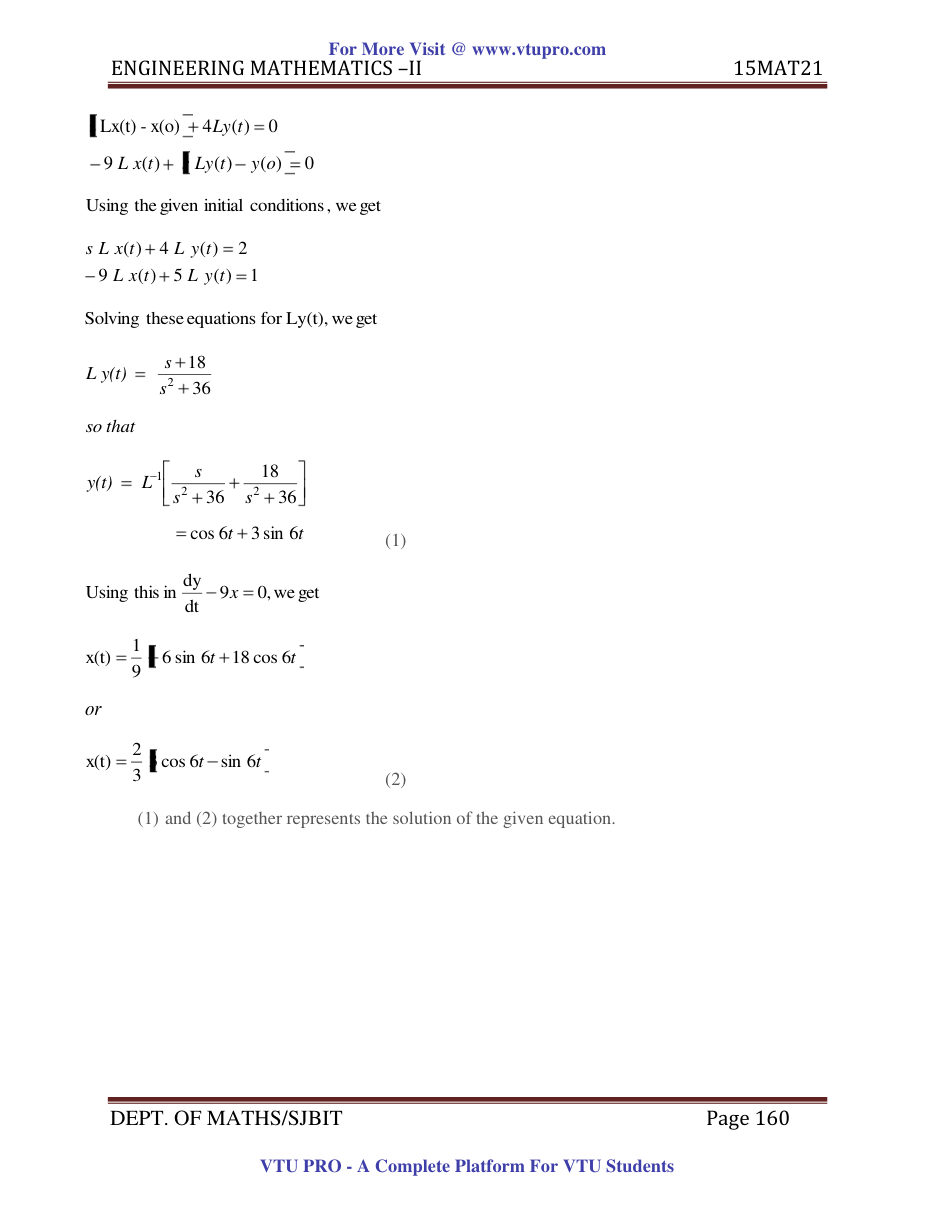 Engineering Mathematics II — page 160