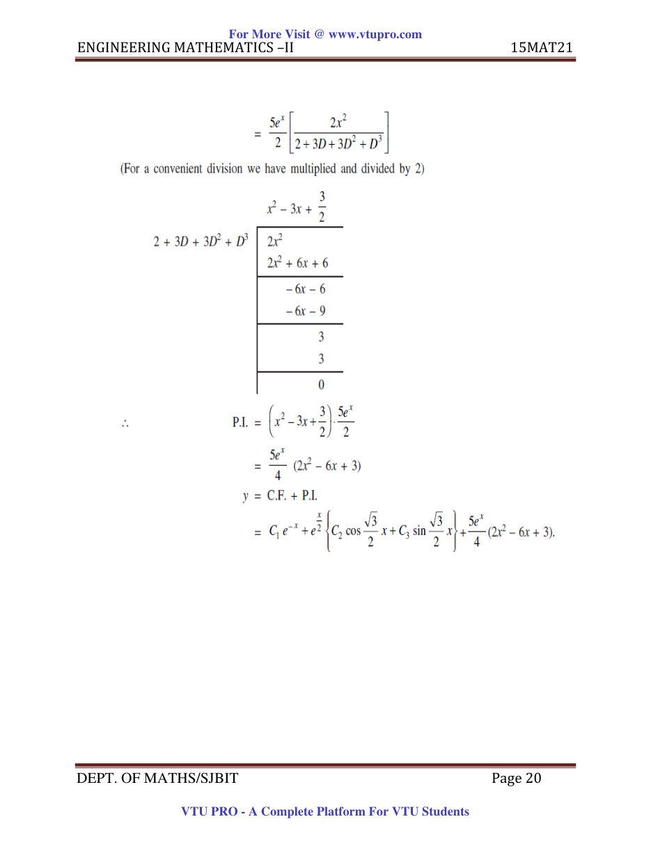 Engineering Mathematics II — page 20