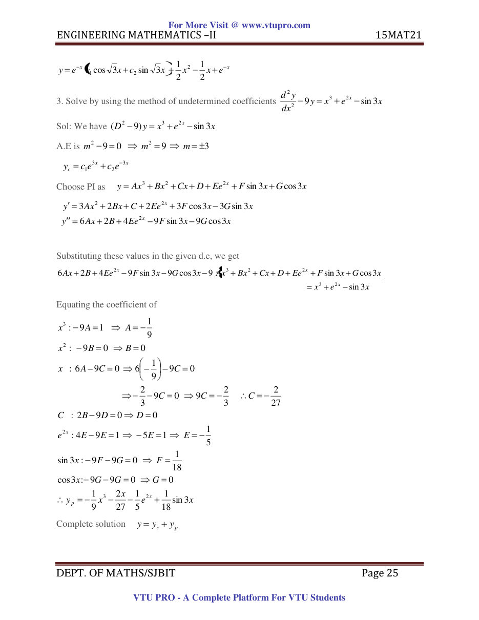 Engineering Mathematics II — page 25