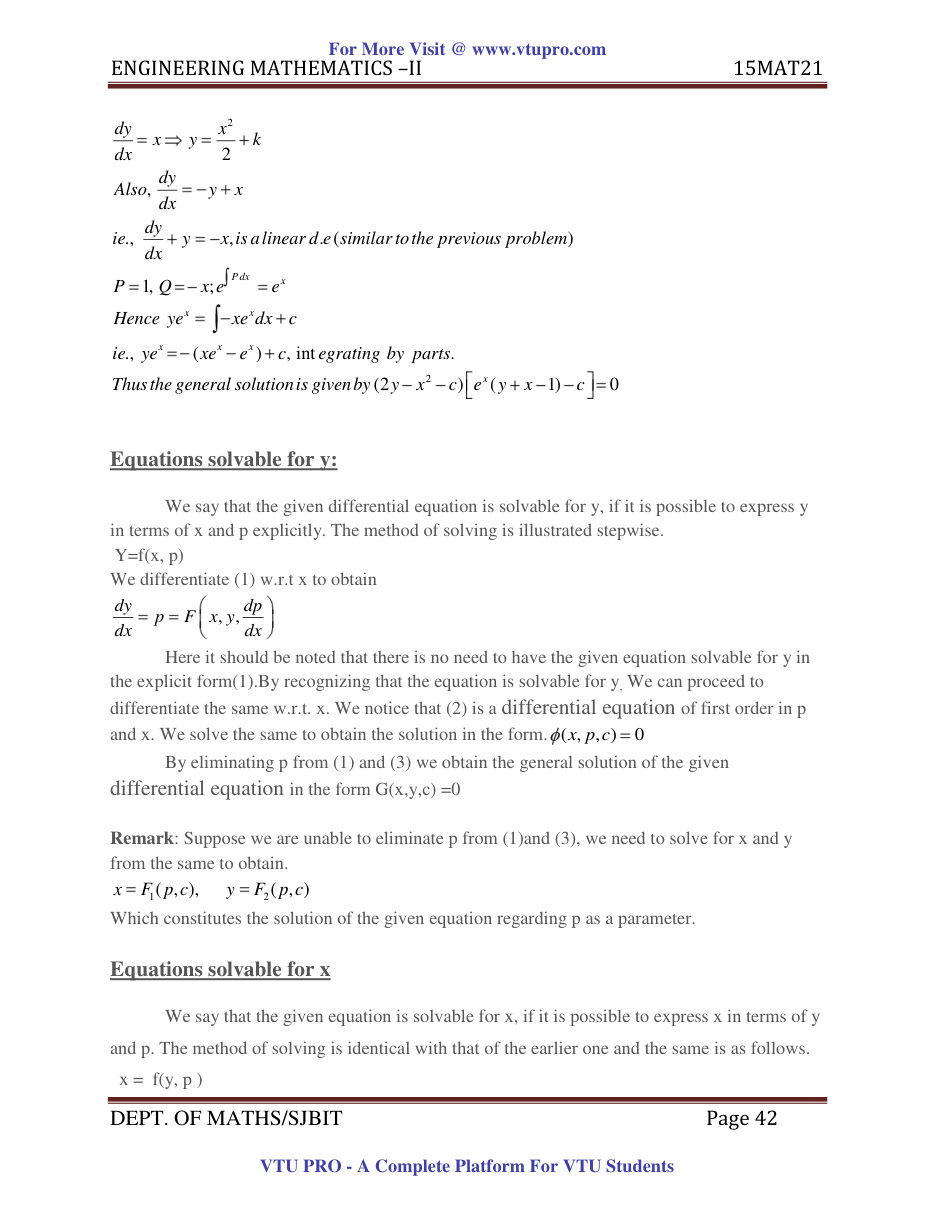 Engineering Mathematics II — page 42