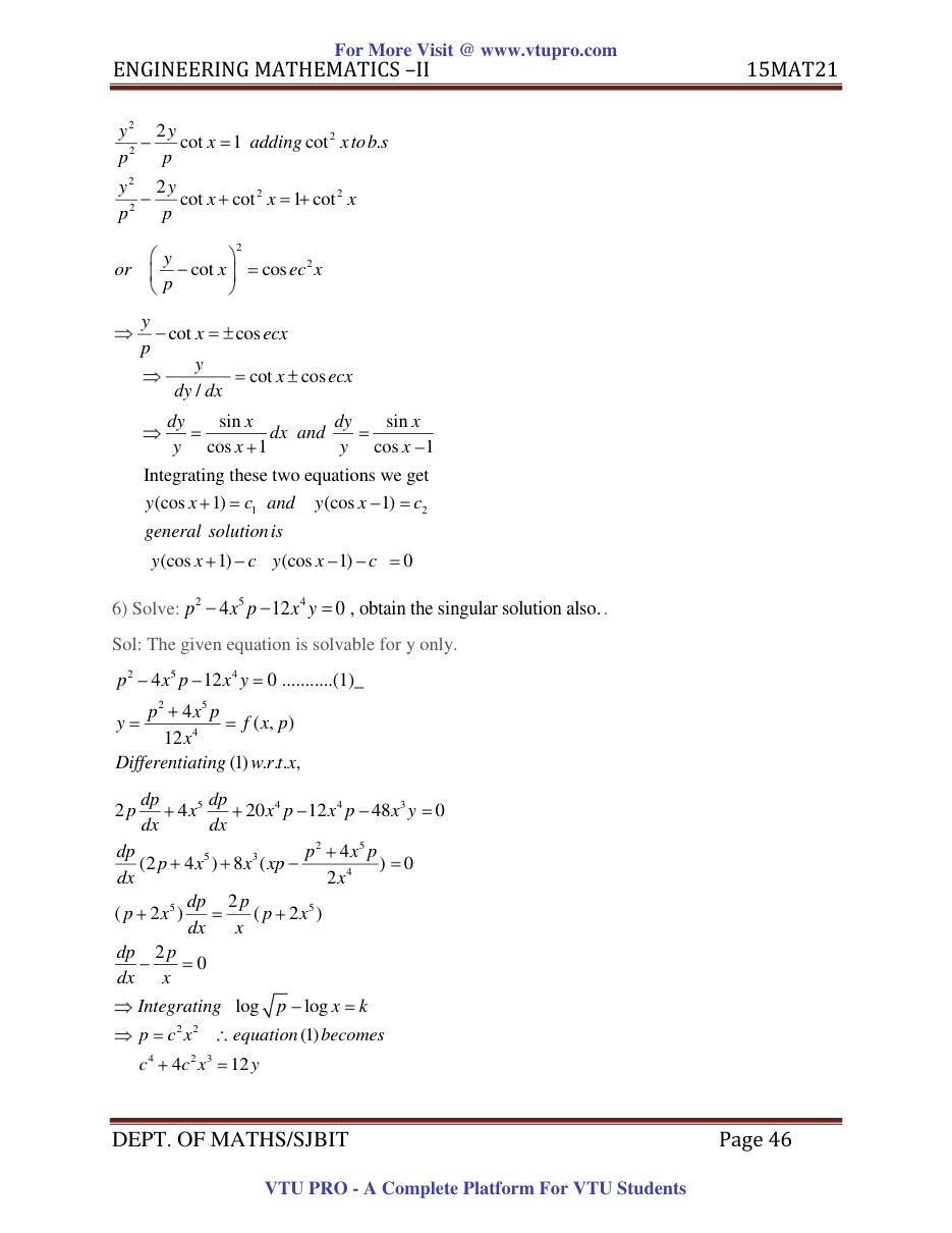 Engineering Mathematics II — page 46
