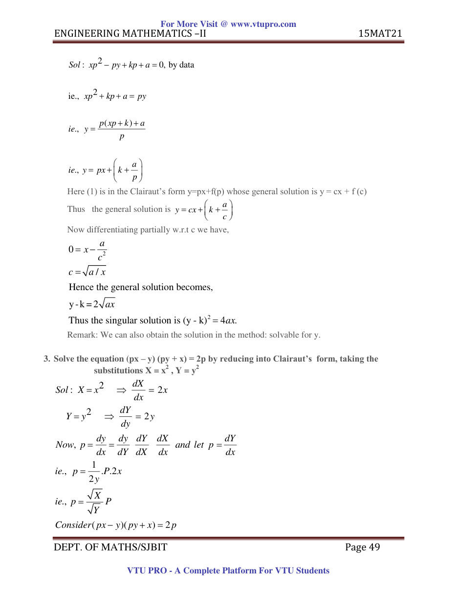 Engineering Mathematics II — page 49