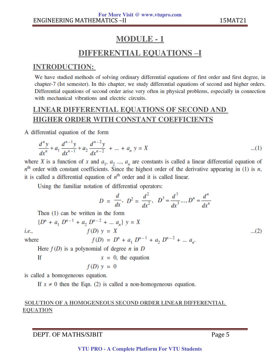 Engineering Mathematics II — page 5