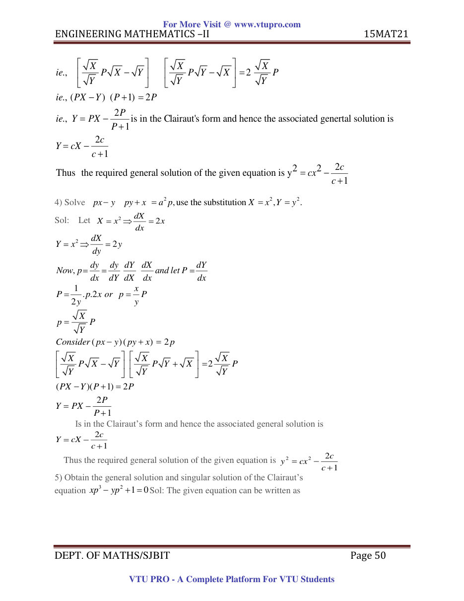 Engineering Mathematics II — page 50