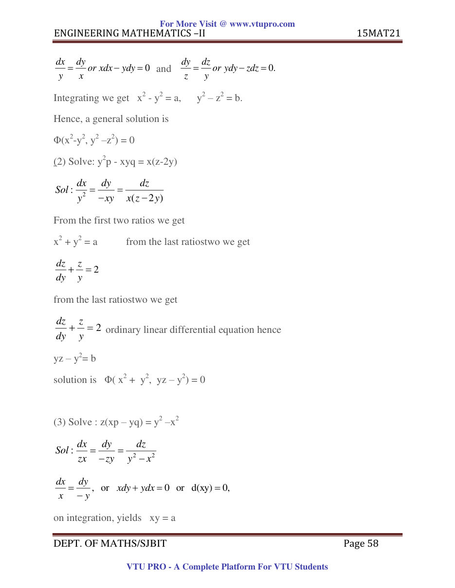 Engineering Mathematics II — page 58