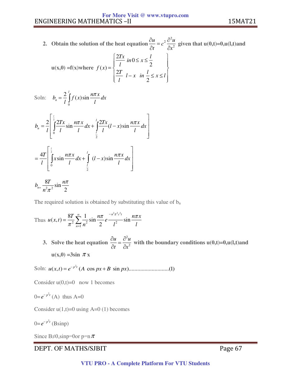 Engineering Mathematics II — page 67