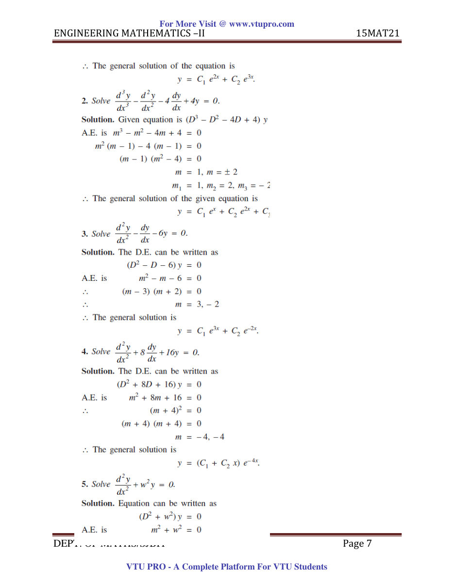 Engineering Mathematics II — page 7