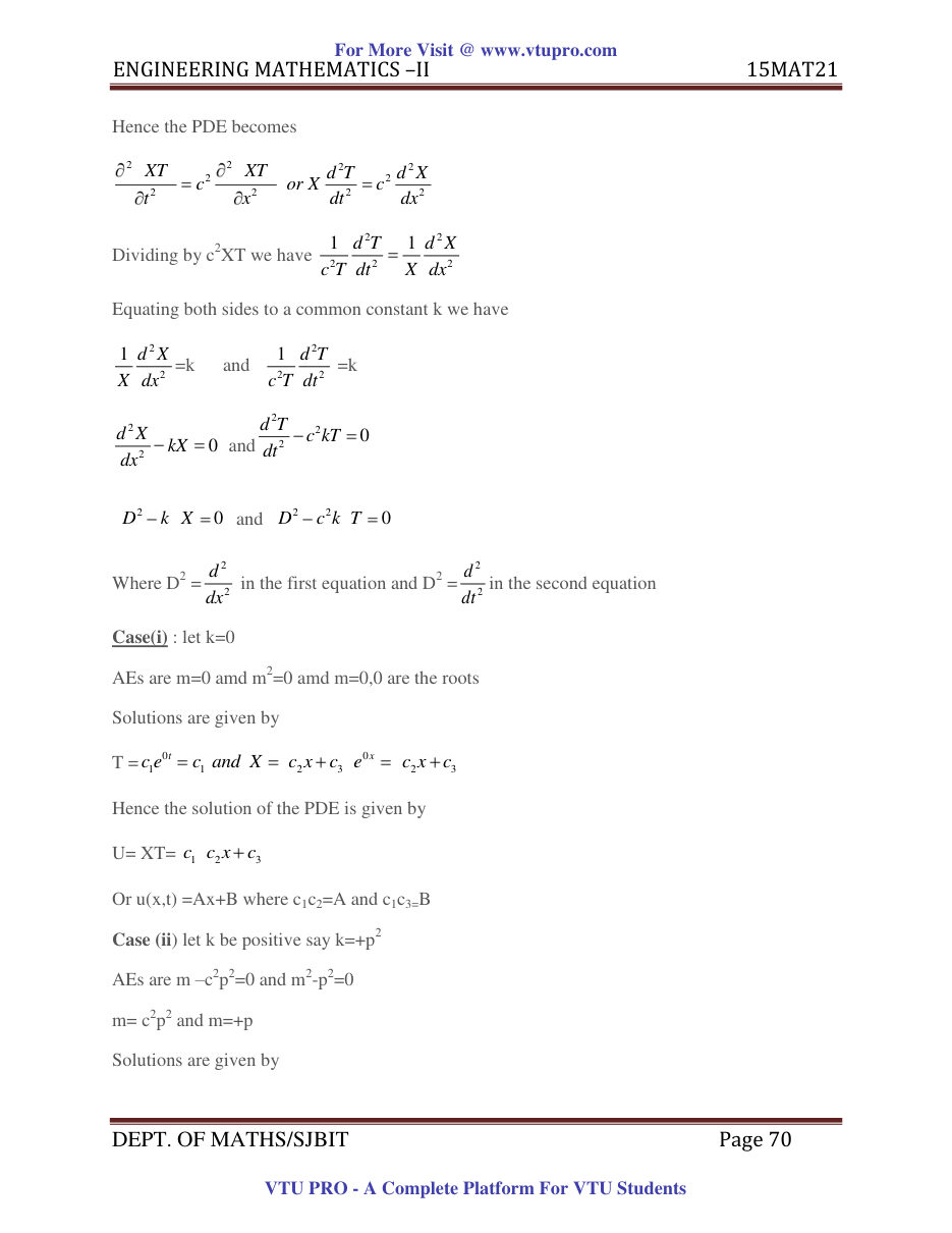 Engineering Mathematics II — page 70